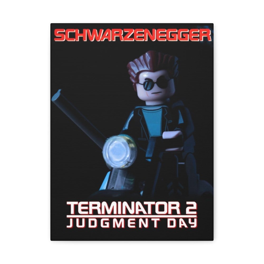 MOC NON LEGO Terminator 2 LEGO Movie Wall Art Canvas Art With Backing.