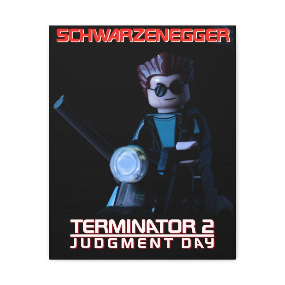 MOC NON LEGO Terminator 2 LEGO Movie Wall Art Canvas Art With Backing.