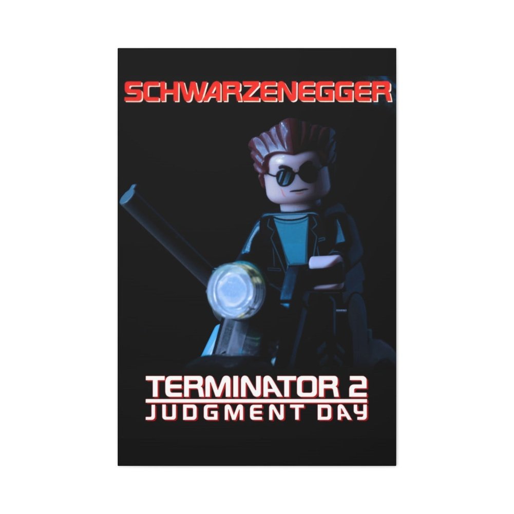 MOC NON LEGO Terminator 2 LEGO Movie Wall Art Canvas Art With Backing.