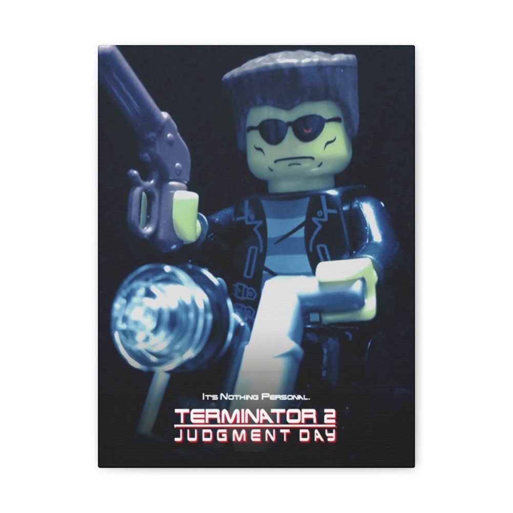 MOC NON LEGO Terminator 2 LEGO Movie Wall Art Canvas Art With Backing.