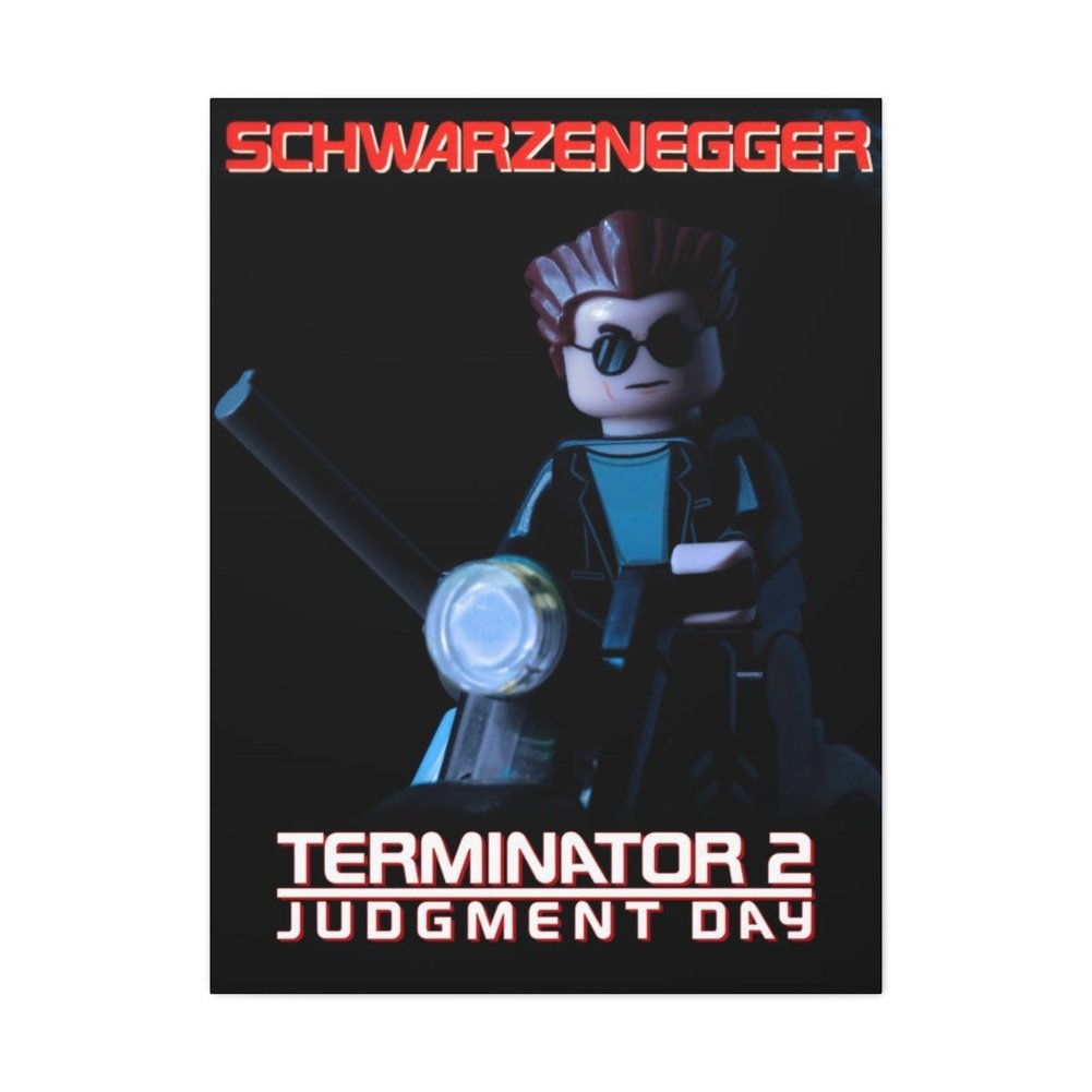 MOC NON LEGO Terminator 2 LEGO Movie Wall Art Canvas Art With Backing.