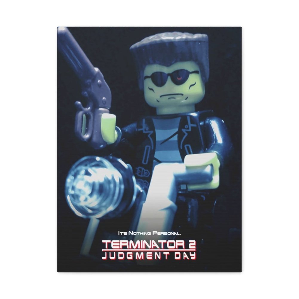 MOC NON LEGO Terminator 2 LEGO Movie Wall Art Canvas Art With Backing.