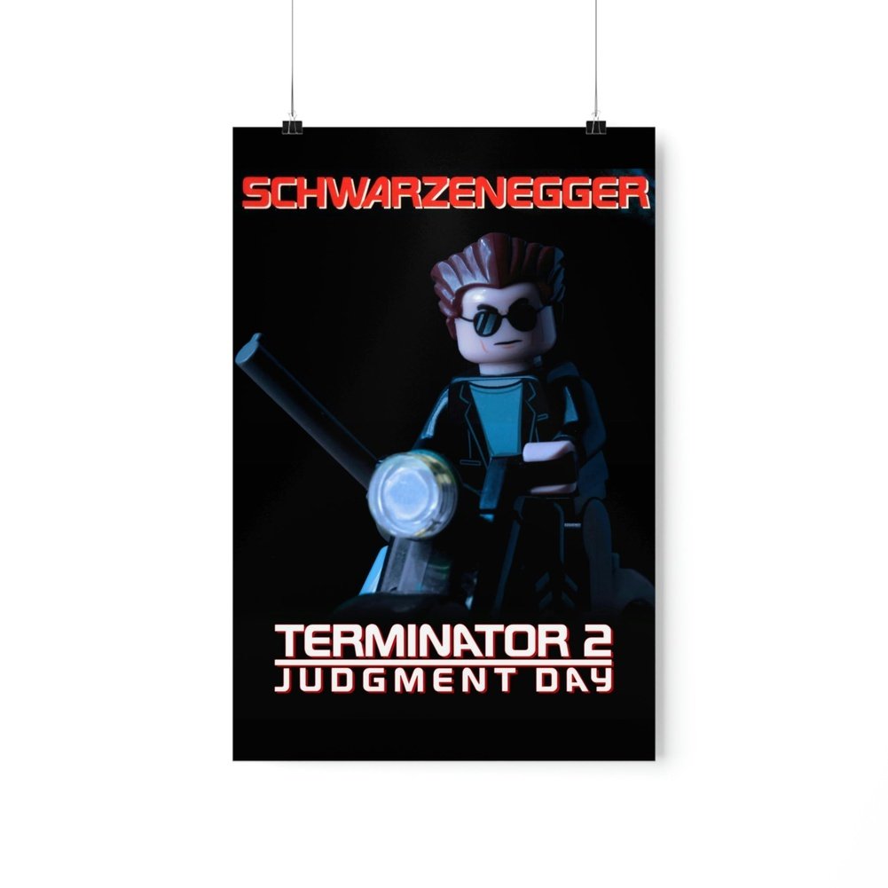 MOC NON LEGO Terminator 2 LEGO Movie Wall Art POSTER ONLY