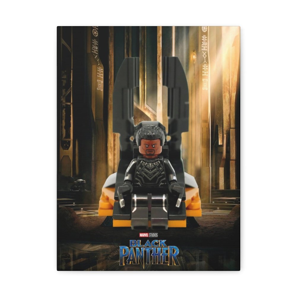 MOC NON LEGO The Black Panther LEGO Movie Wall Art Canvas Art With Backing.