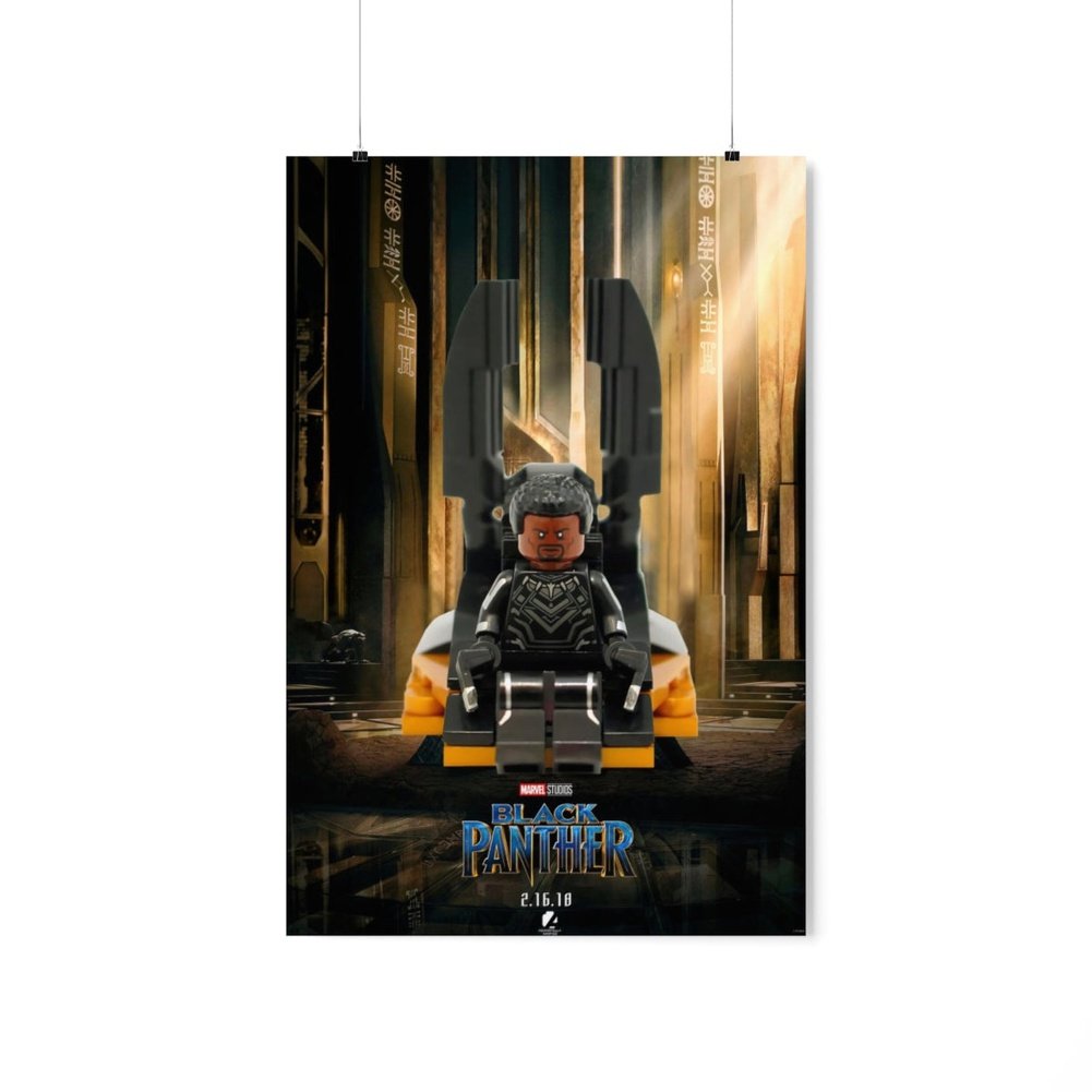 MOC NON LEGO The Black Panther LEGO Movie Wall Art POSTER ONLY