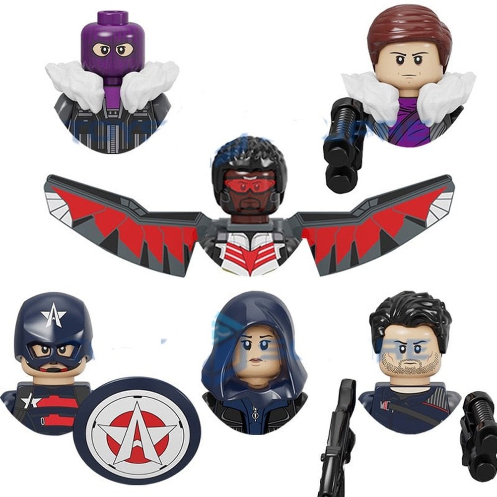 The Falcon Winter Soldier Baron Zemo U.S.Agent Model Building Blocks MOC Bricks Set Gifts Toys For Kids Jurassic Bricks