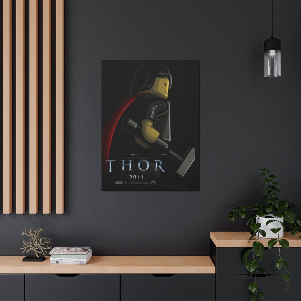 Thor LEGO Movie Wall Art Canvas Art With Backing. Jurassic Bricks