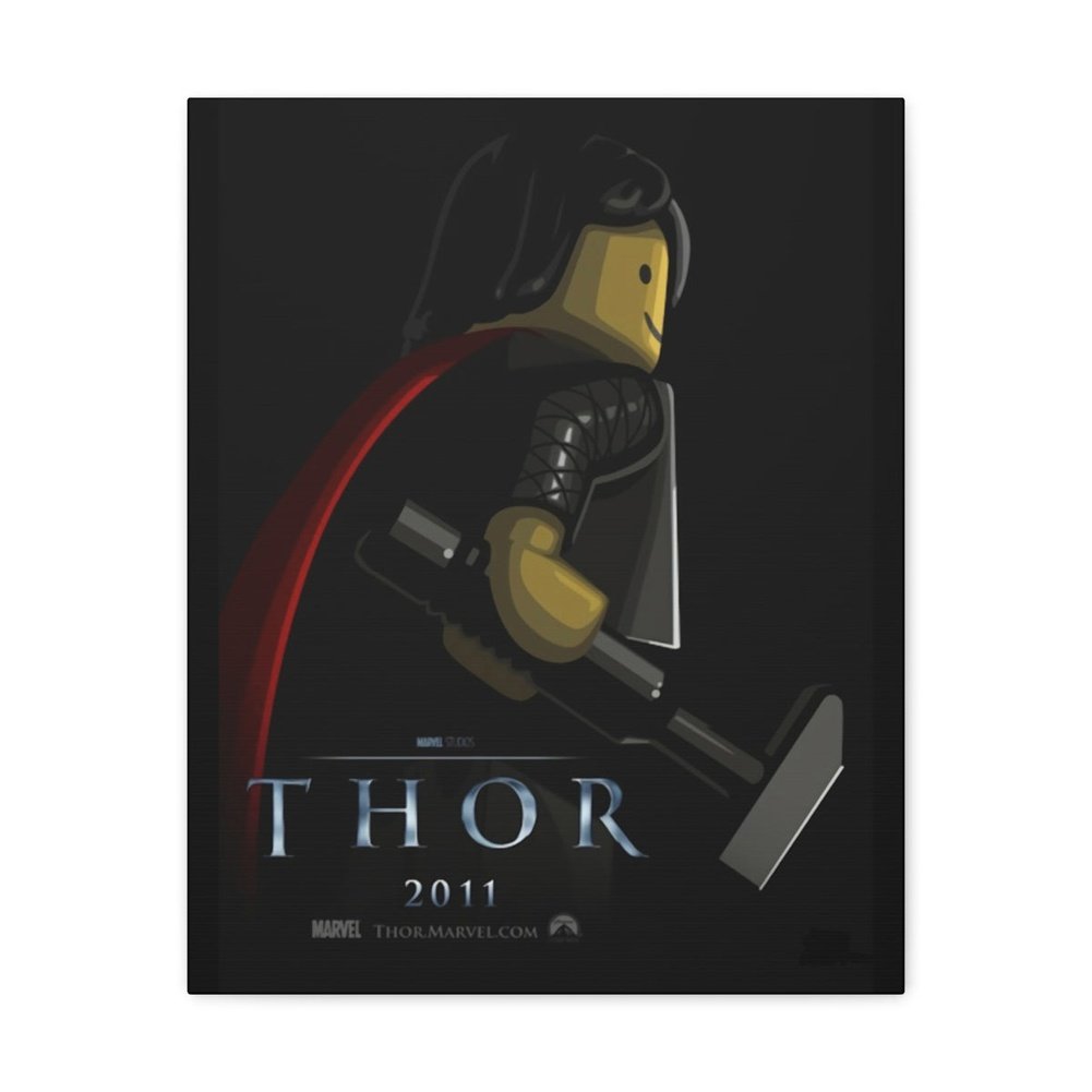 MOC NON LEGO Thor LEGO Movie Wall Art Canvas Art With Backing.