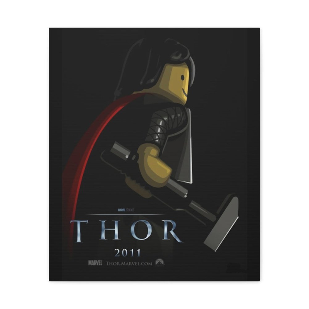 MOC NON LEGO Thor LEGO Movie Wall Art Canvas Art With Backing.