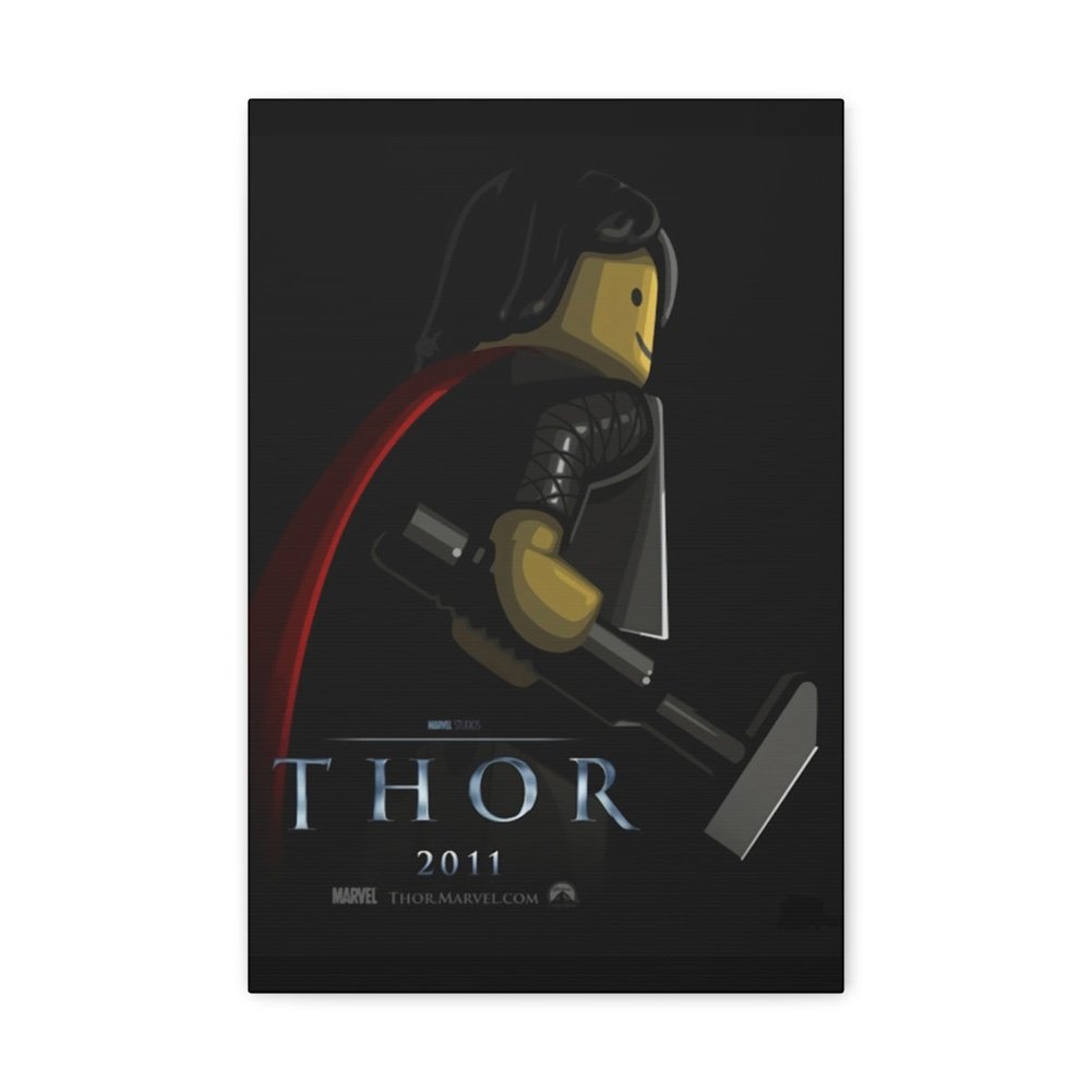 Thor LEGO Movie Wall Art Canvas Art With Backing. Jurassic Bricks