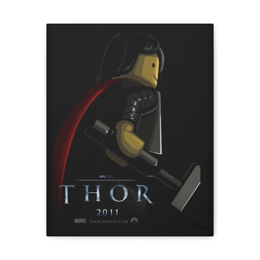 MOC NON LEGO Thor LEGO Movie Wall Art Canvas Art With Backing.