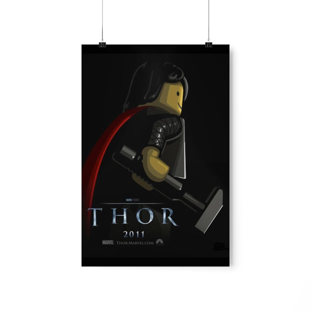 MOC NON LEGO Thor LEGO Movie Wall Art POSTER ONLY