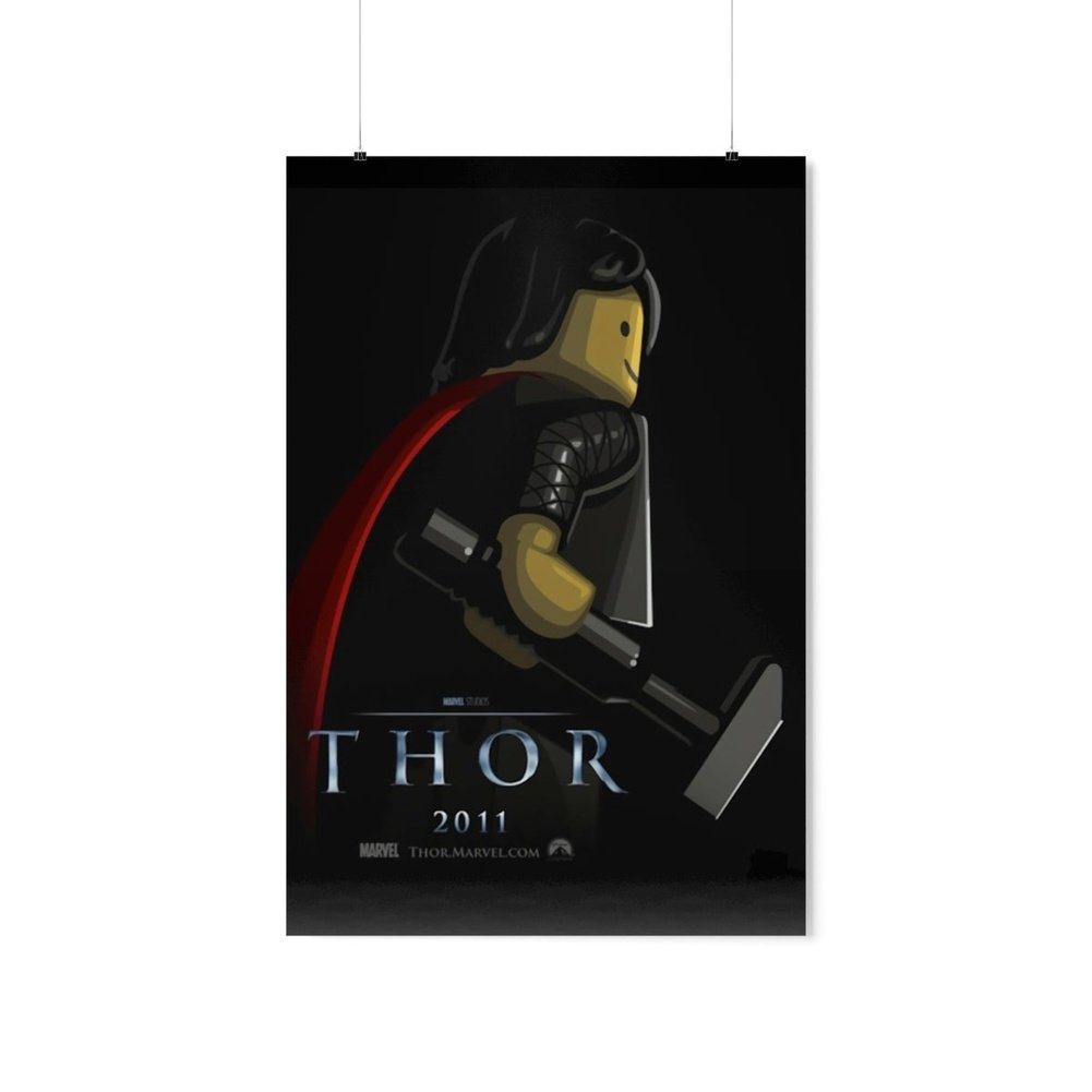 Thor LEGO Movie Wall Art POSTER ONLY Jurassic Bricks