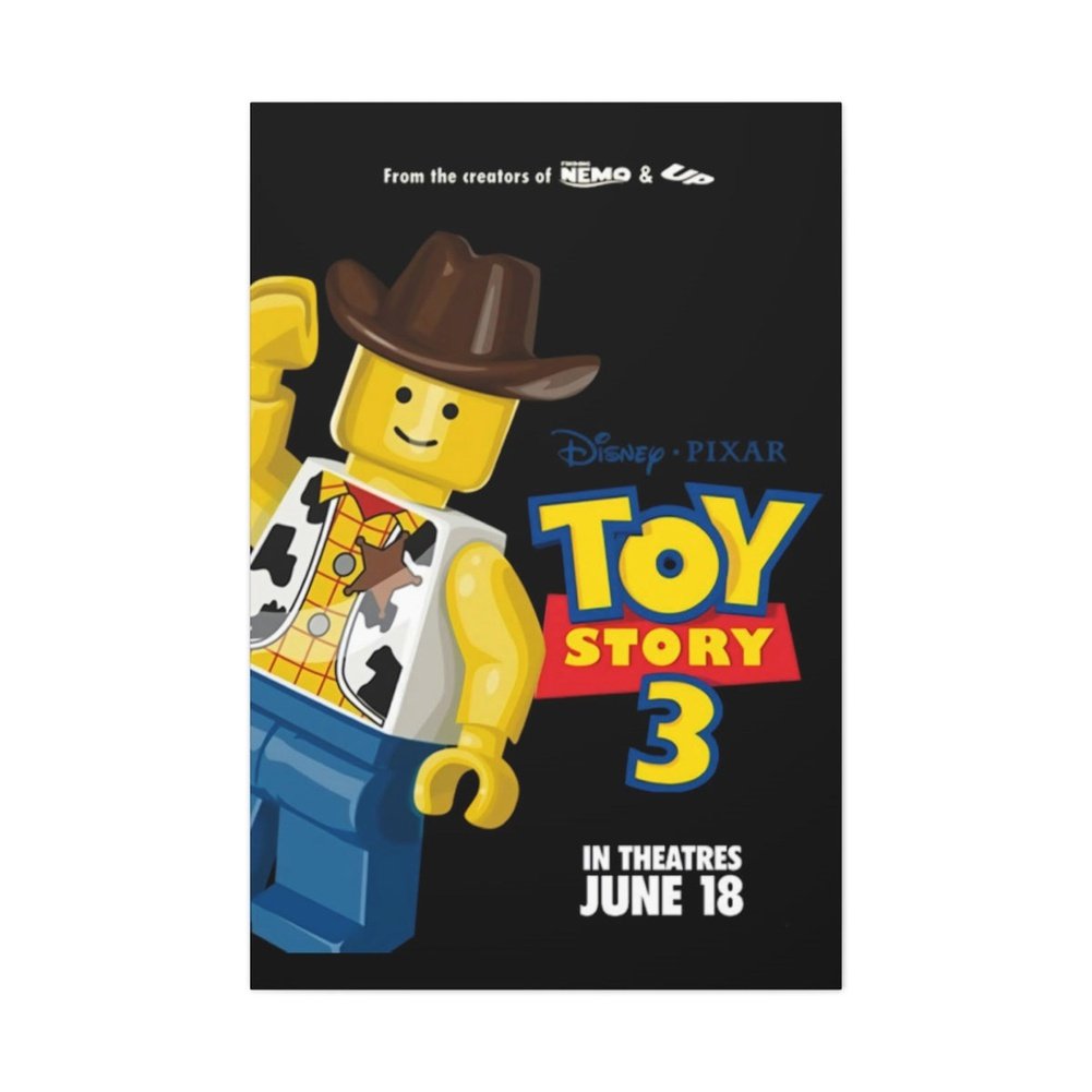 MOC NON LEGO Toy Story 3 LEGO Movie Wall Art Canvas Art With Backing.