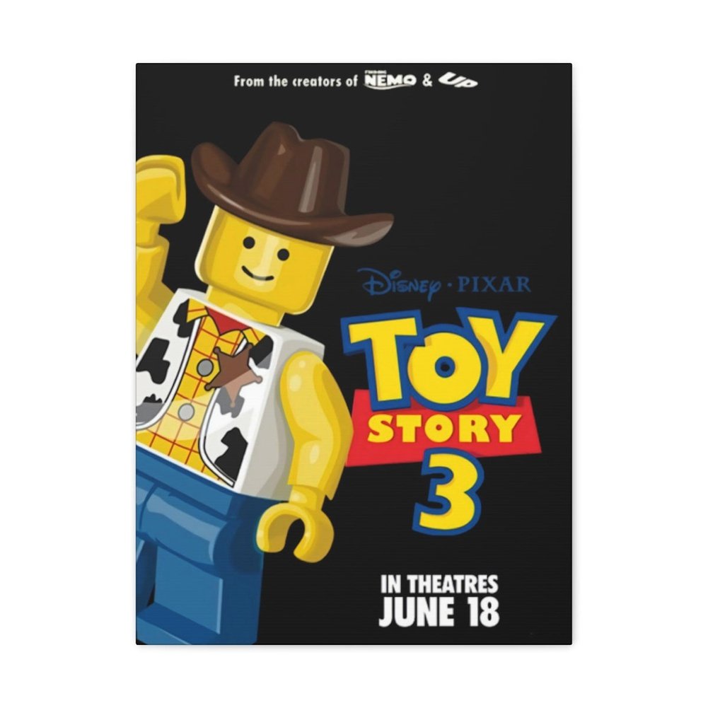 MOC NON LEGO Toy Story 3 LEGO Movie Wall Art Canvas Art With Backing.