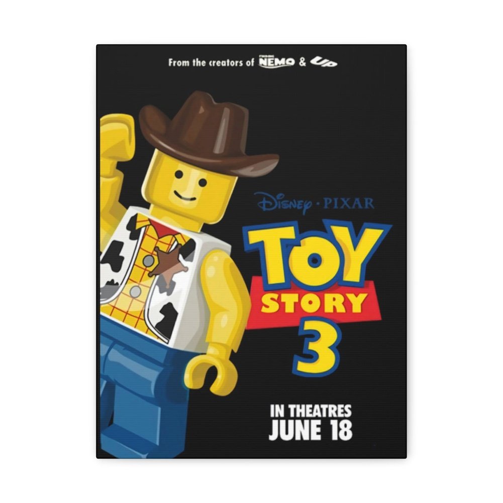 MOC NON LEGO Toy Story 3 LEGO Movie Wall Art Canvas Art With Backing.