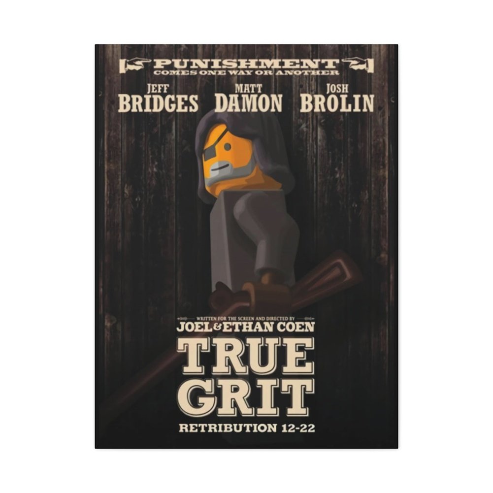 MOC NON LEGO True Grit LEGO Movie Wall Art Canvas Art With Backing.