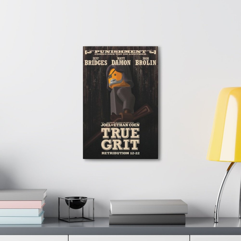 True Grit LEGO Movie Wall Art Canvas Art With Backing. Jurassic Bricks