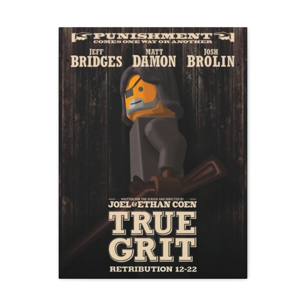 MOC NON LEGO True Grit LEGO Movie Wall Art Canvas Art With Backing.