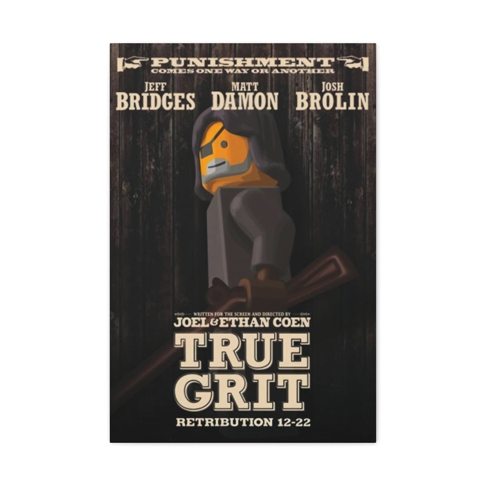 MOC NON LEGO True Grit LEGO Movie Wall Art Canvas Art With Backing.