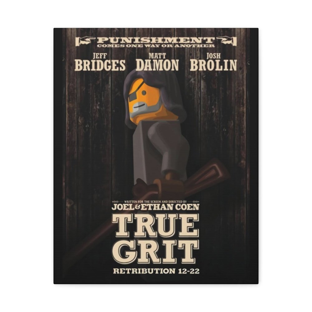 MOC NON LEGO True Grit LEGO Movie Wall Art Canvas Art With Backing.