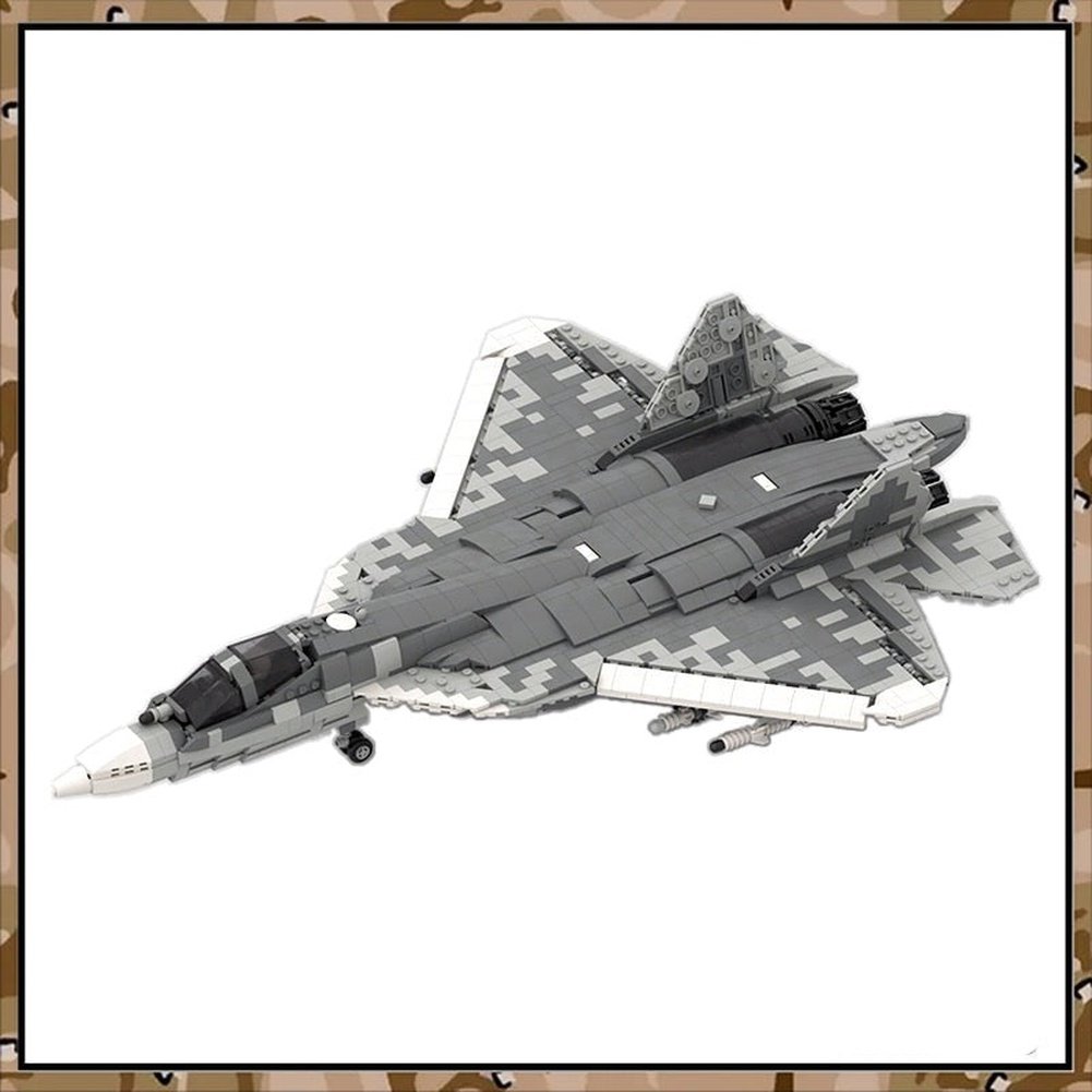 WW II Military Weapons Russia Air Force Sukhoi SU-57 Felon Fighter MOC Building Block DIY Model Bricks Toys Kid Christmas Gifts Jurassic Bricks