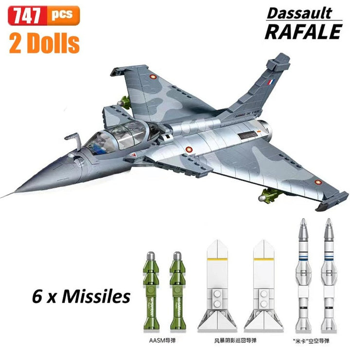 WW2 Airplane Military A10 Fighter Model Building Blocks J-20 Soldier Weapons Air Missile F18 Aircraft Bricks Set Toy For Kid MOC Jurassic Bricks