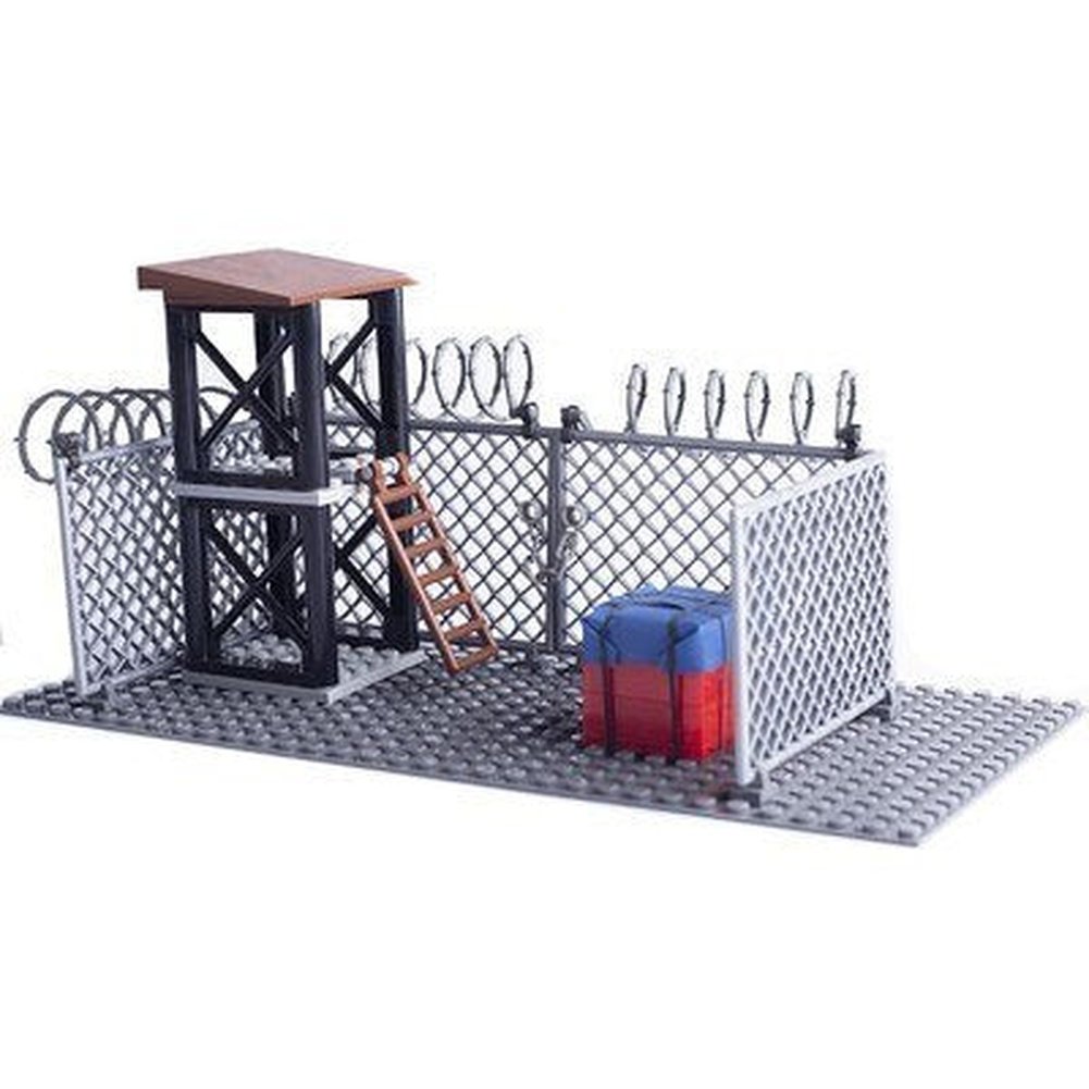 WW2 Military Accessories Building Blocks Sentry Towers Trenches Bunkers Ruins Soldiers Figures Gun Weapons Bricks Toys Kids J090 Jurassic Bricks