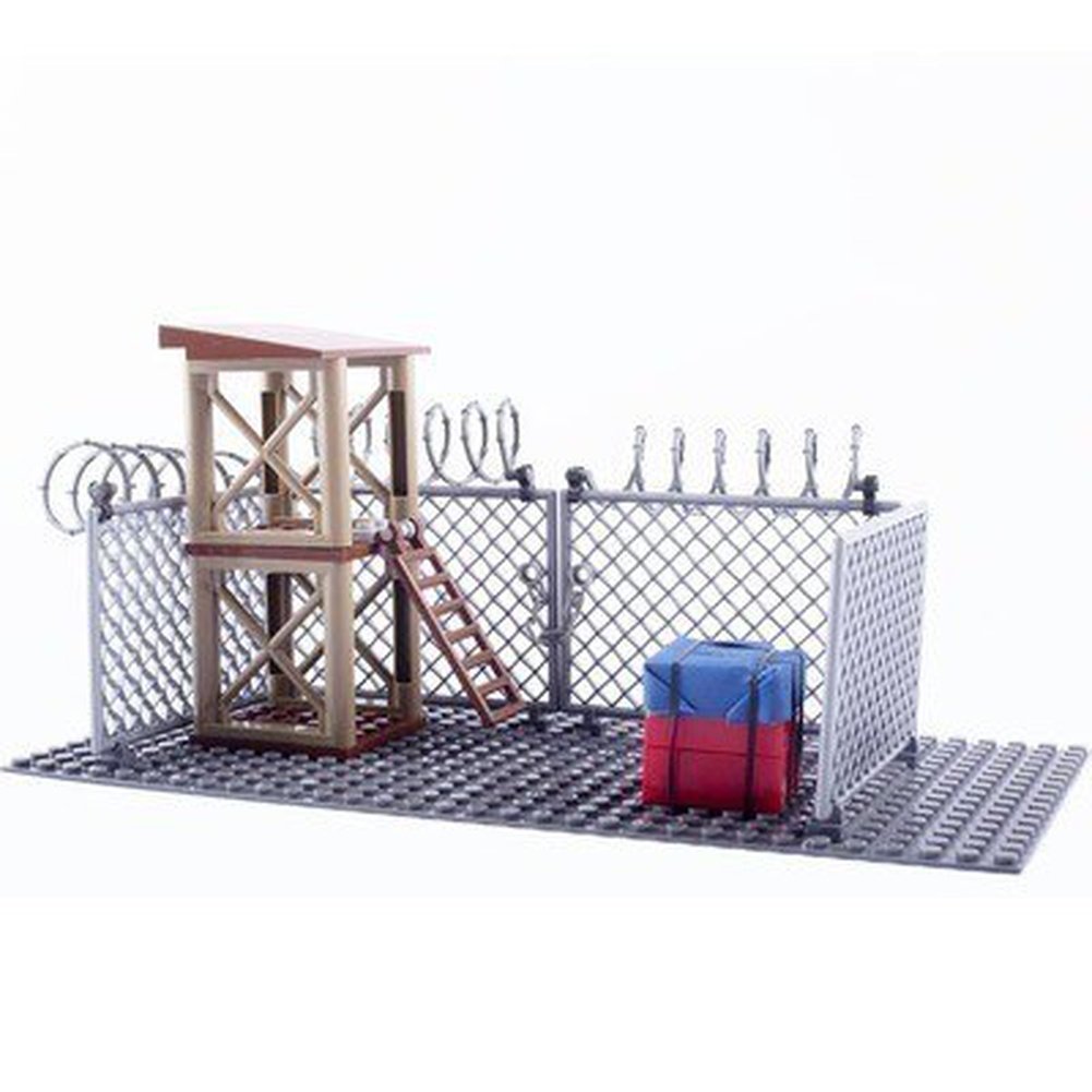 WW2 Military Accessories Building Blocks Sentry Towers Trenches Bunkers Ruins Soldiers Figures Gun Weapons Bricks Toys Kids J090 Jurassic Bricks