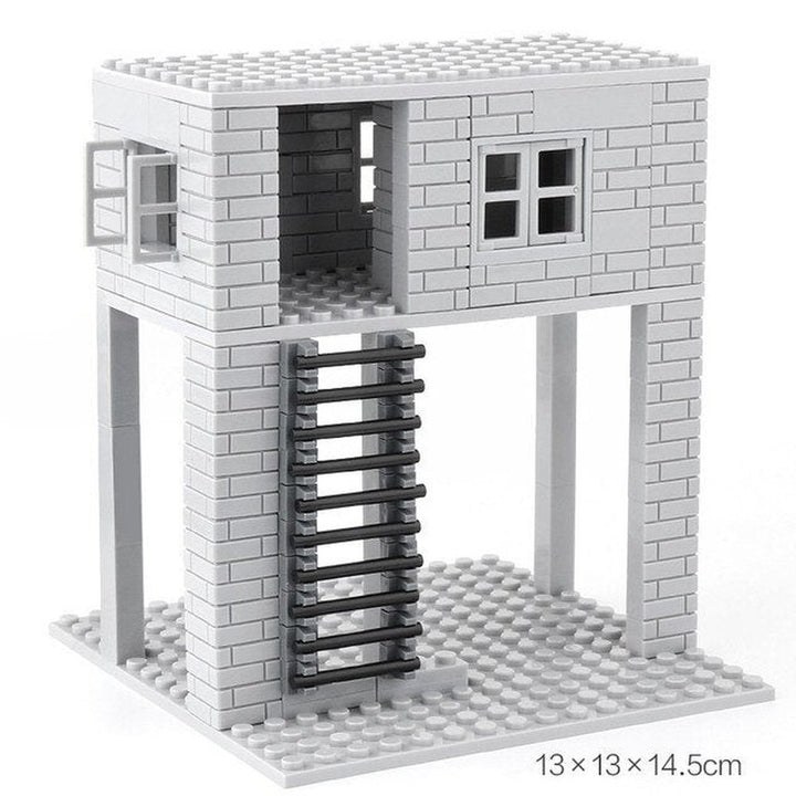 WW2 Military Accessories Building Blocks Sentry Towers Trenches Bunkers Ruins Soldiers Figures Gun Weapons Bricks Toys Kids J090 Jurassic Bricks