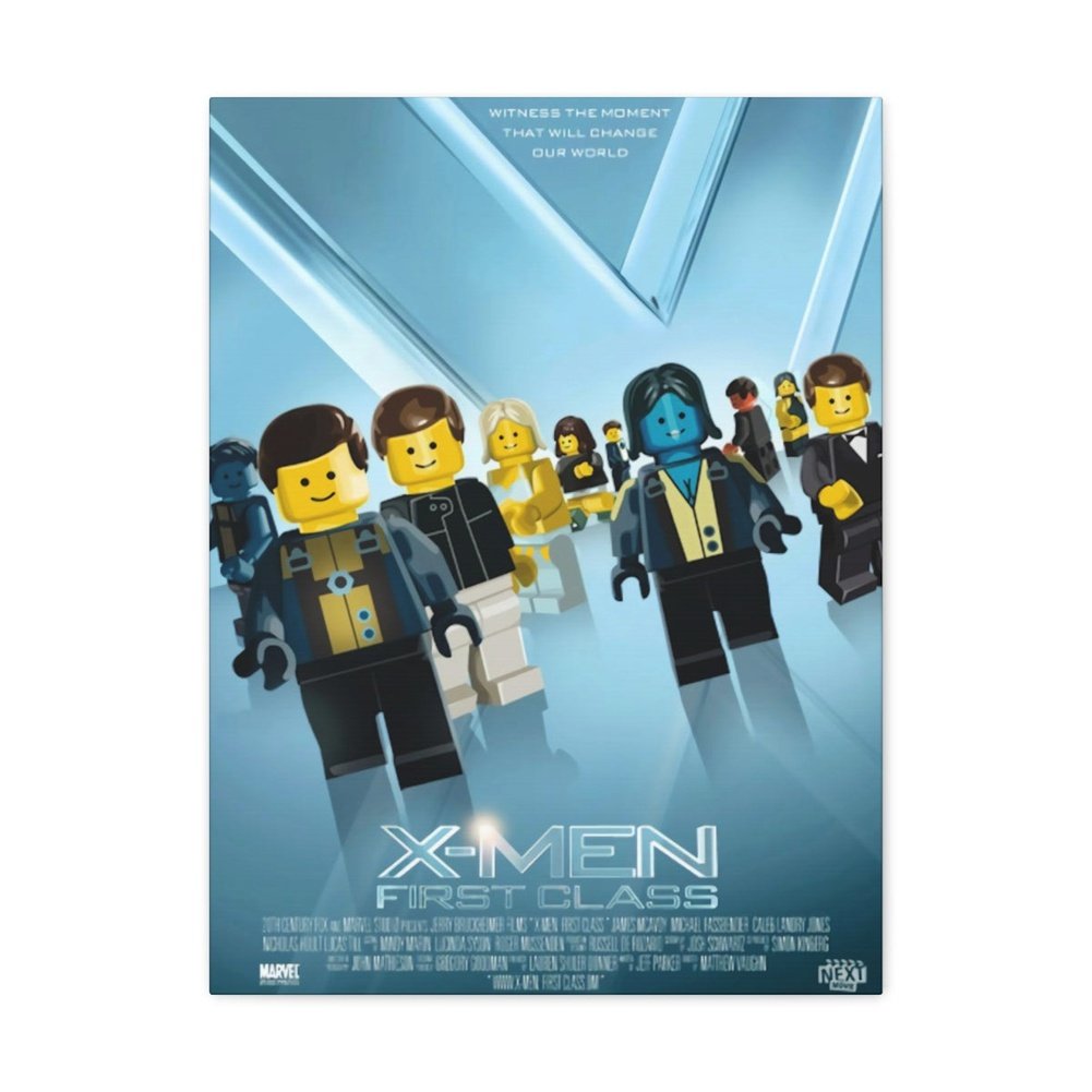 MOC NON LEGO X-Men First Class LEGO Movie Wall Art Canvas Art With Backing.