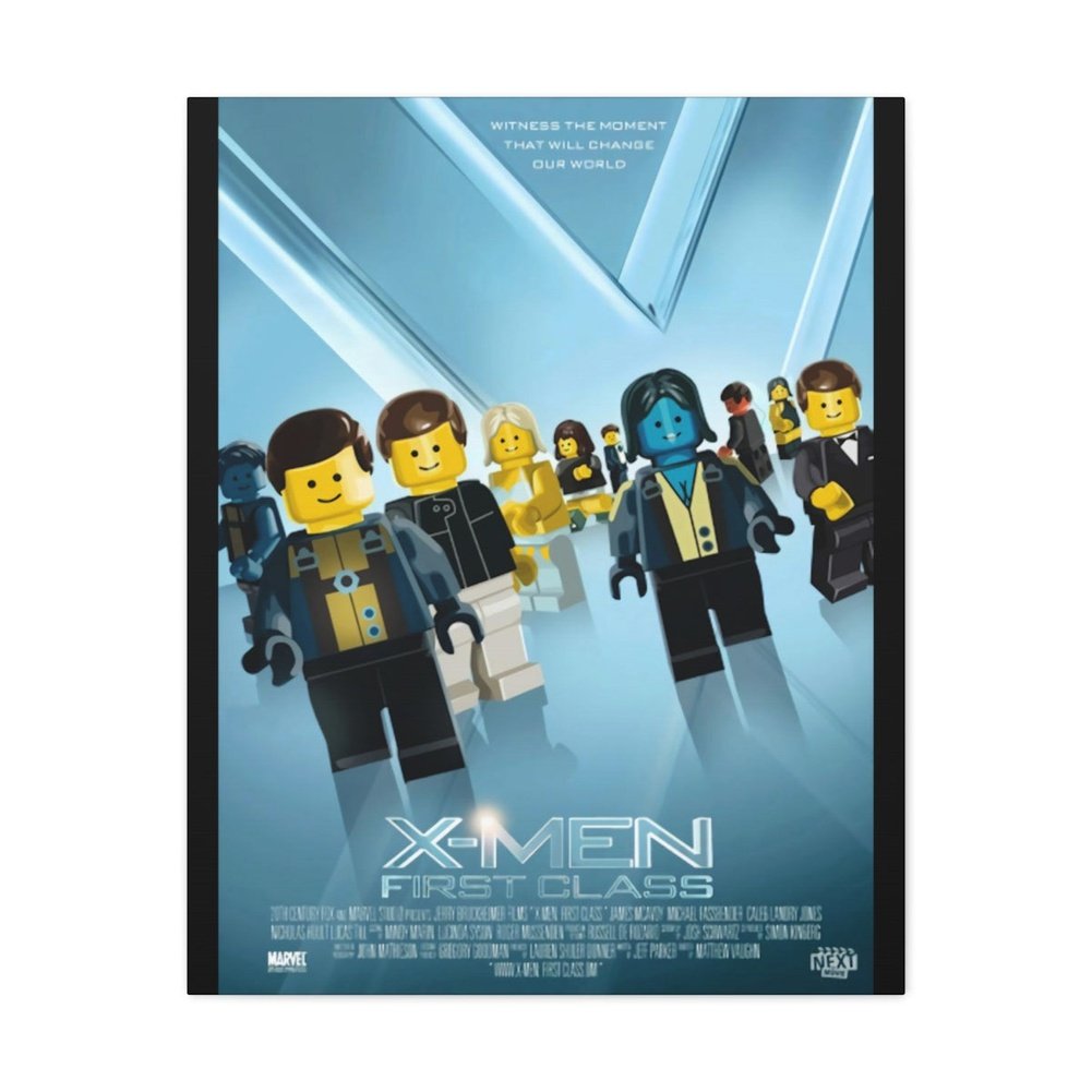 MOC NON LEGO X-Men First Class LEGO Movie Wall Art Canvas Art With Backing.