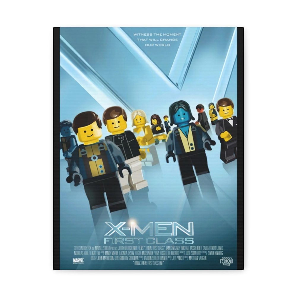 MOC NON LEGO X-Men First Class LEGO Movie Wall Art Canvas Art With Backing.