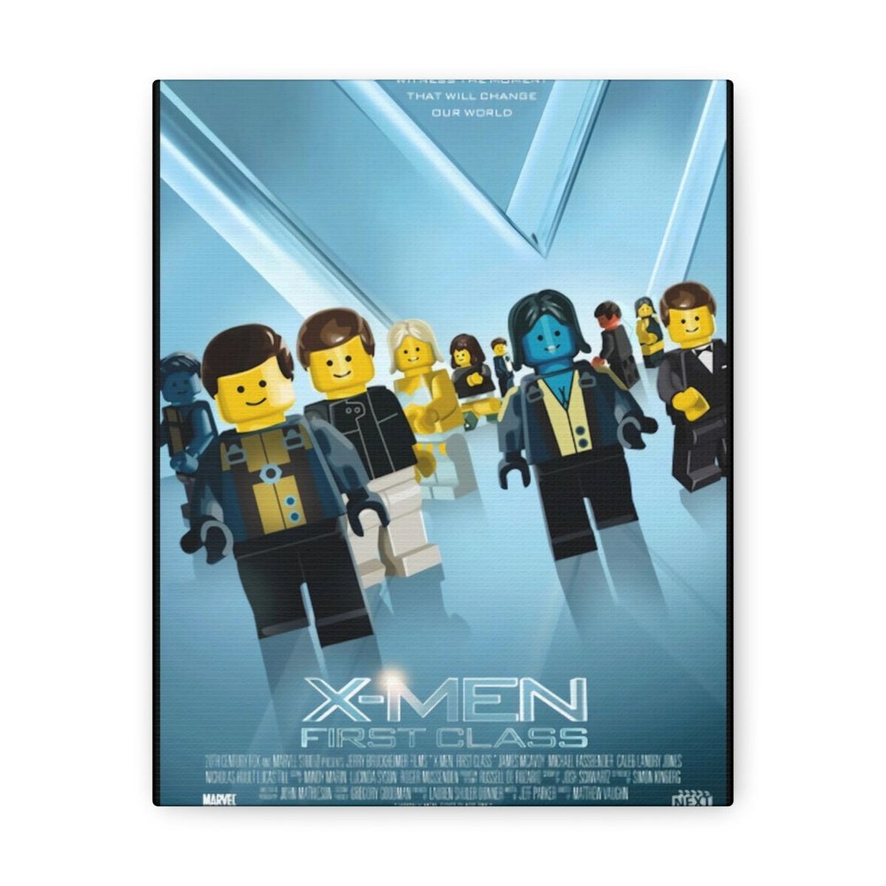 MOC NON LEGO X-Men First Class LEGO Movie Wall Art Canvas Art With Backing.