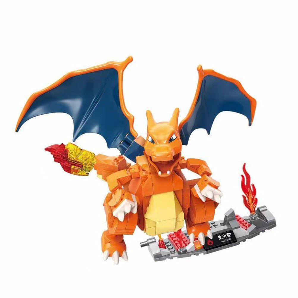 ideas New Style Anime Pokemon Building Blocks Charizard pikachu Squirtle Bulbasaur Assembly Model Educational Kids Toys For Gift K&B Brick Store