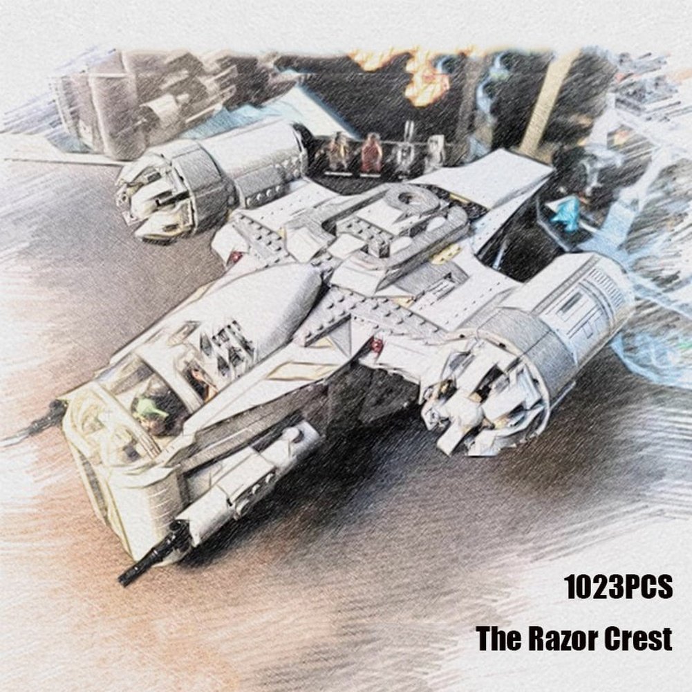 Lego Ucs Razor Creat MOC NON 1023Pcs The UCS Razor Crest Building Blocks By Model 60017 Sta ...